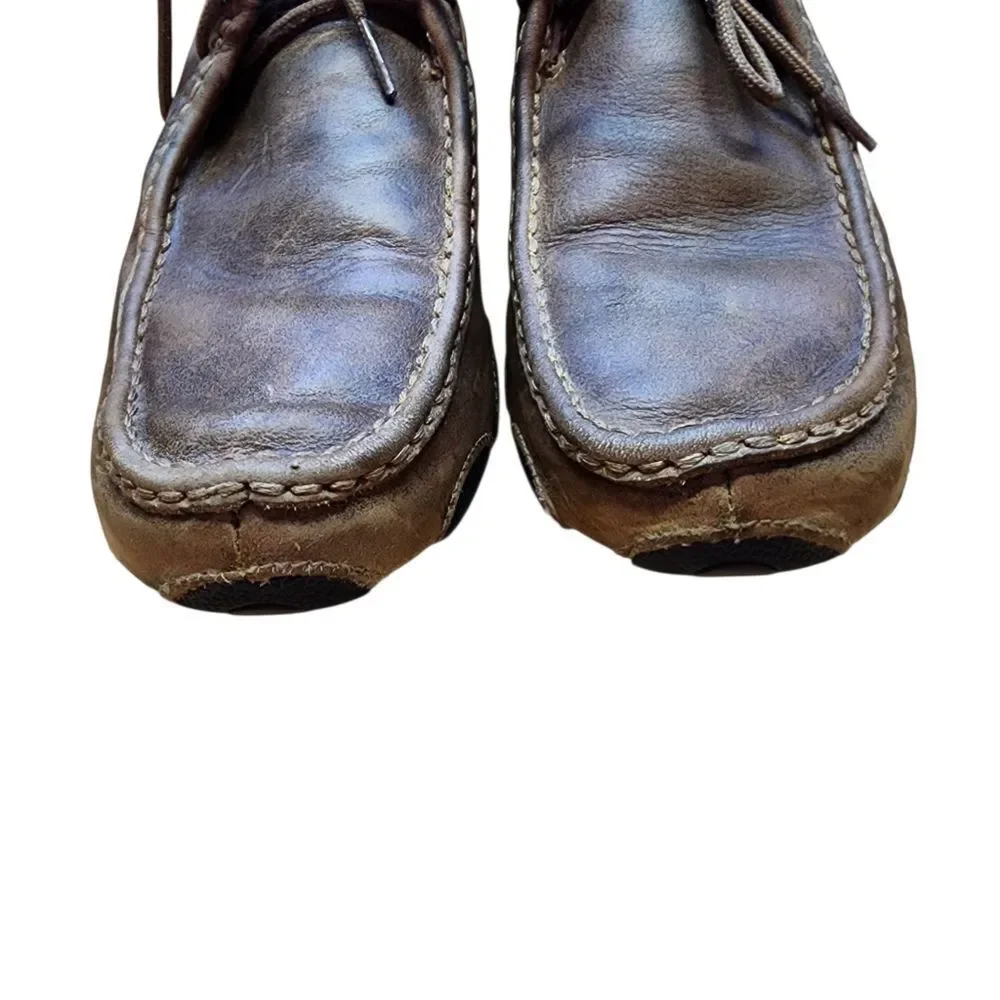 Twisted X Boots Mens 7.5 Chukka Driving Brown Leather Lace Up